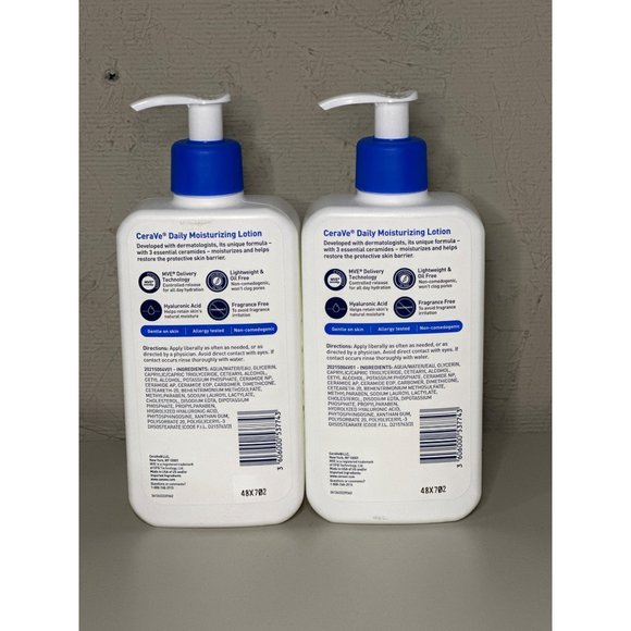 CeraVe Unscented Daily Moisturizing Lotion for Normal to Dry 12 oz/Each - Picture 2 of 2